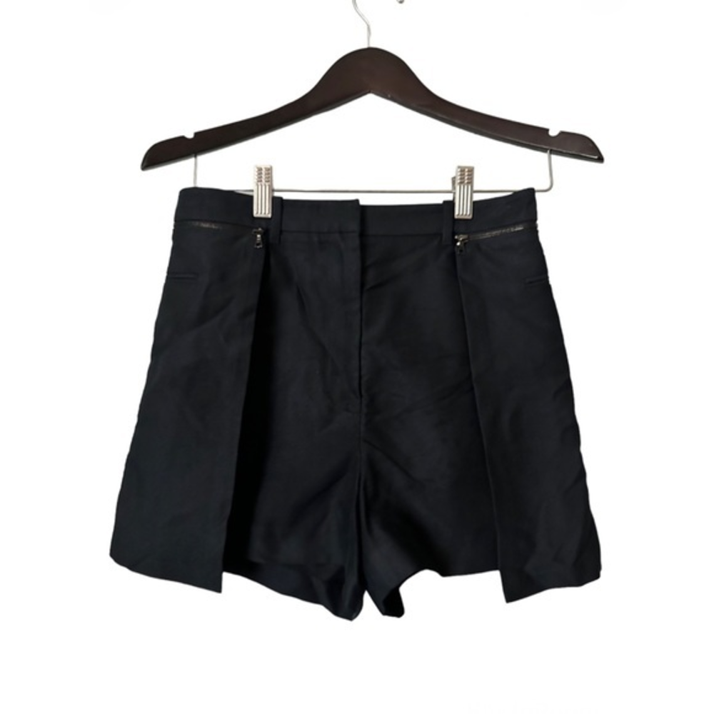 3.1 Phillip Lim Black Shorts With Overlay Removable Skirt Size 4